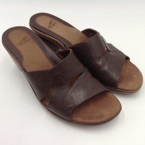 Dansko Rochelle Brown Calf Slide Sandal